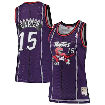 womens mitchell and ness vince carter purple toronto raptor-365